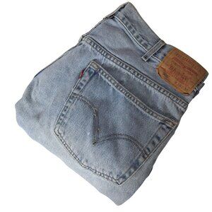 Levis Men's 505 Regular Fit Straight Leg Jeans Size 38 X 30 Light Wash Denim